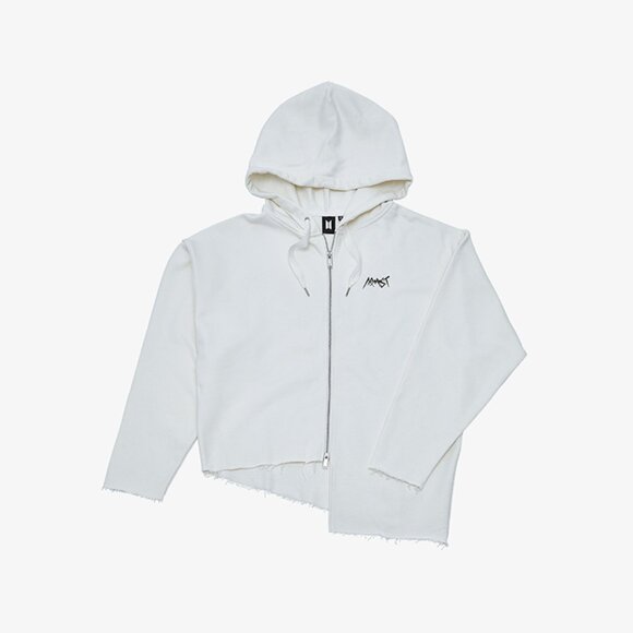 [JUNG KOOK] ARMYST ZIP-UP HOODY (WHITE) - Picture 1 of 13